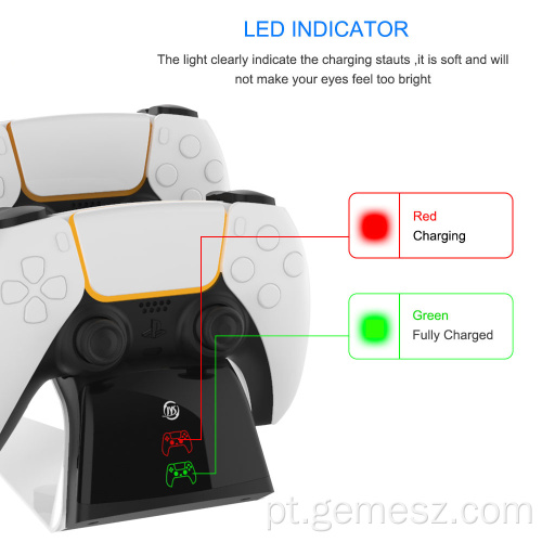 Indicador LED de dock de carregador duplo PS5 para produto quente